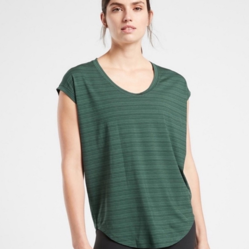Athleta Cloudlight Stratus striped tee